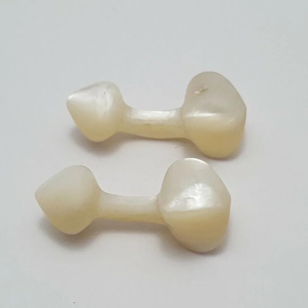 Vintage Unique Mother of Pearl Cuff Links - Nice!